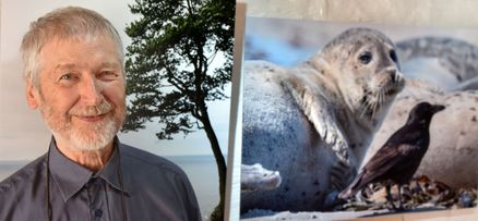 Dr. Reinhardt Kölmel vor einem seiner Bilder