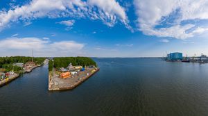 Luftaufnahme der Insel Dänholm