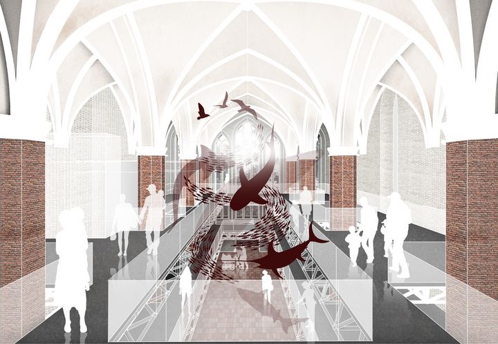 Design of a redesigned Katharinenhalle (Graphic: Reichel Schlaier Architekten)